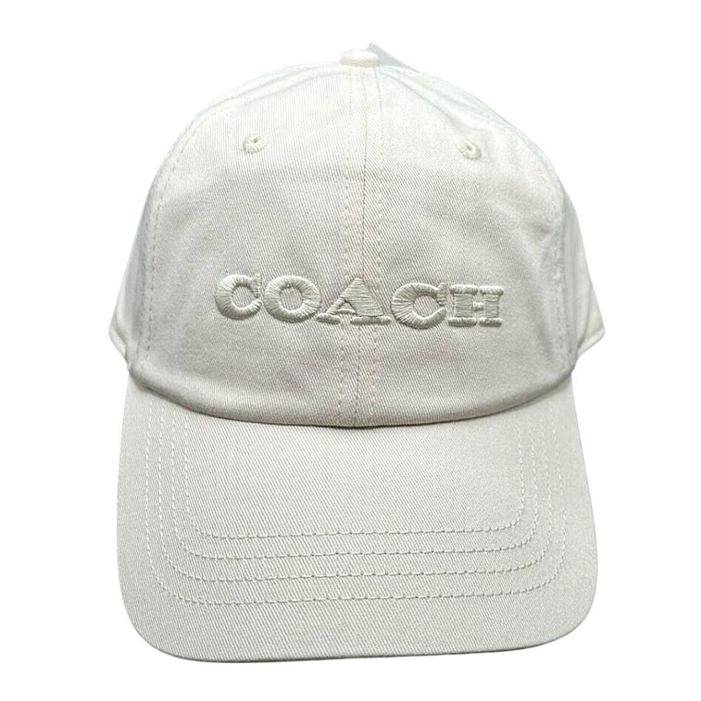 Coach Logo Baseball Cap- Cream